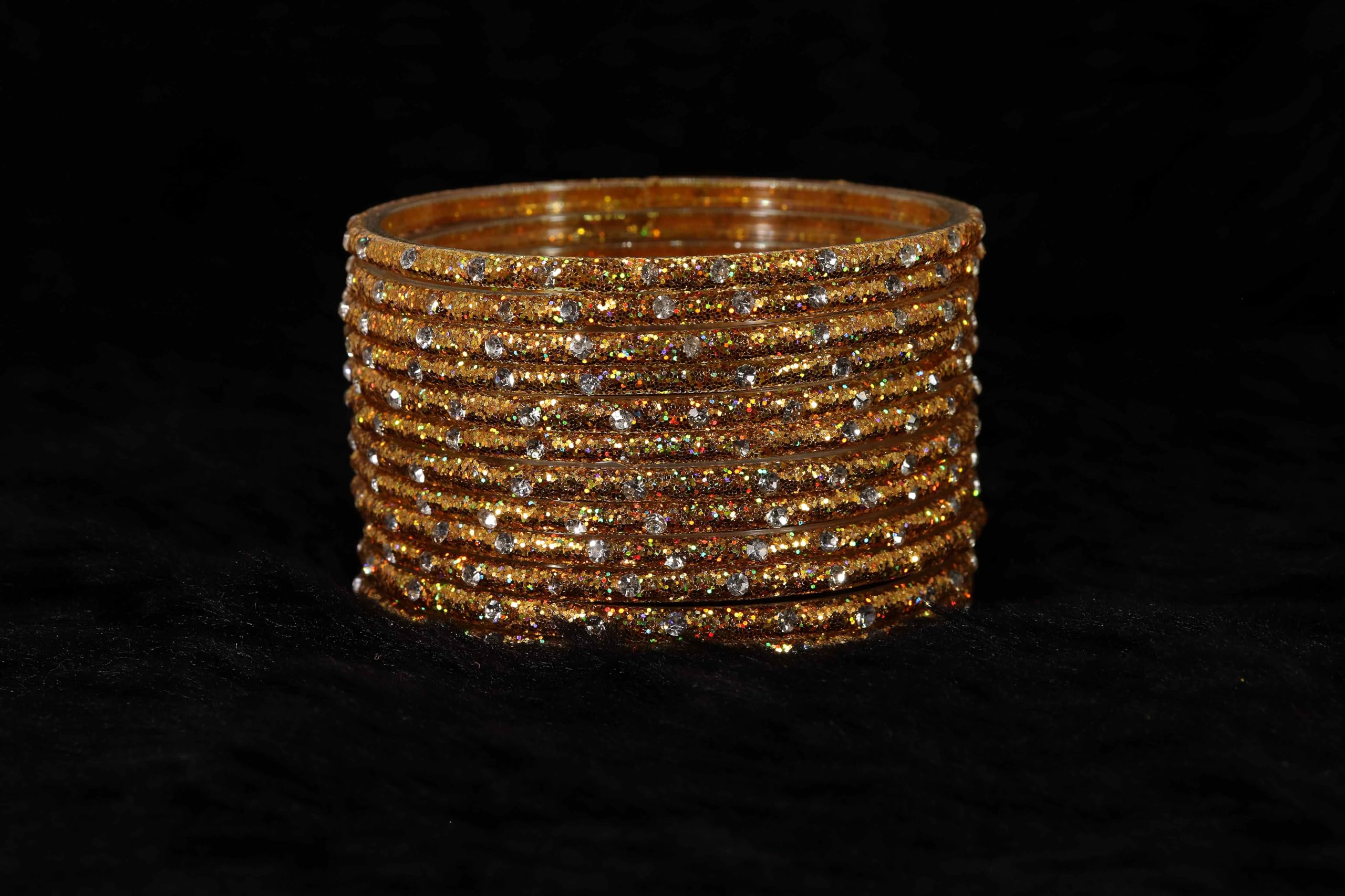 Glass Bangles Set with Diamond Stone Kanch ki Chudiyan
