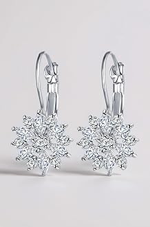 Shining Diva Fashion Latest 18k Gold Plated AAA Crystal Diamonds Earrings For Women & Girls