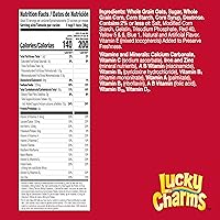 Vista 2 de Lucky Charms - Cereales para desayuno sin gluten con malvaviscos, cereales para desayuno de niños, hechos con grano integral, tamaño gigante, 26.1