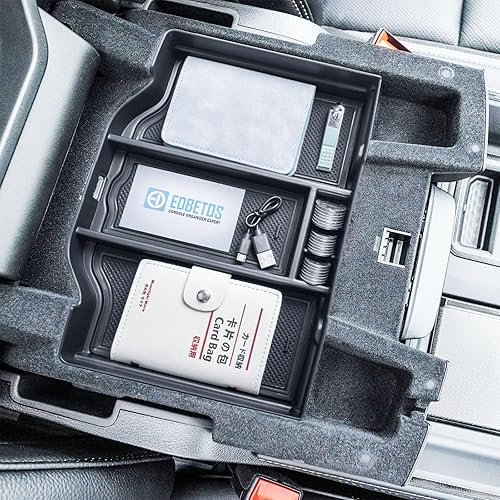 Miniatura 7 de EDBETOS Organizador de consola central completo compatible con Dodge RAM 2019-2023 2024 1500 2500 3500 accesorios, bandeja de inserción de material