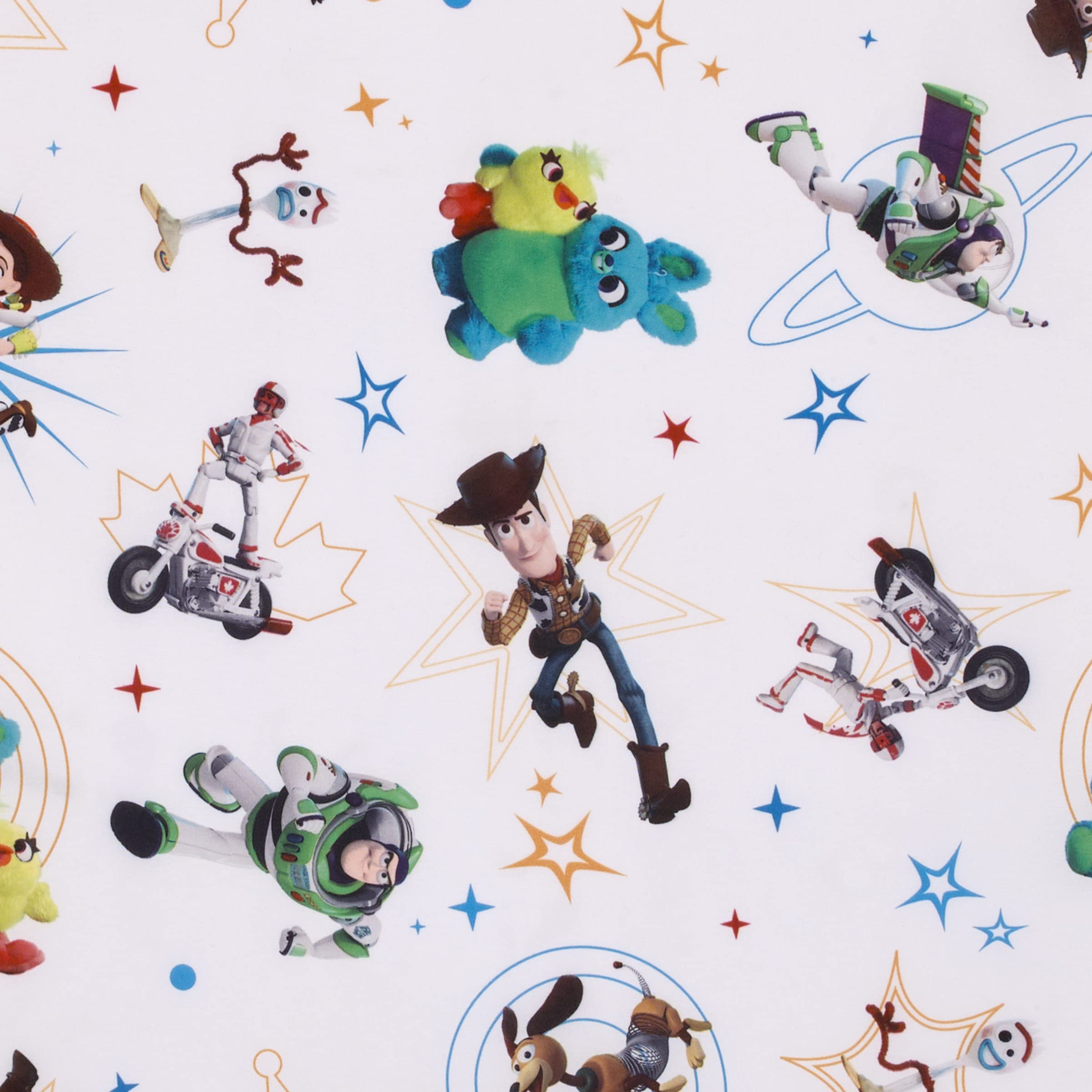 NoJo Disney Toy Story It's Play Time Tapis de sieste bleu, vert et blanc boisé, Buzz et The Toys