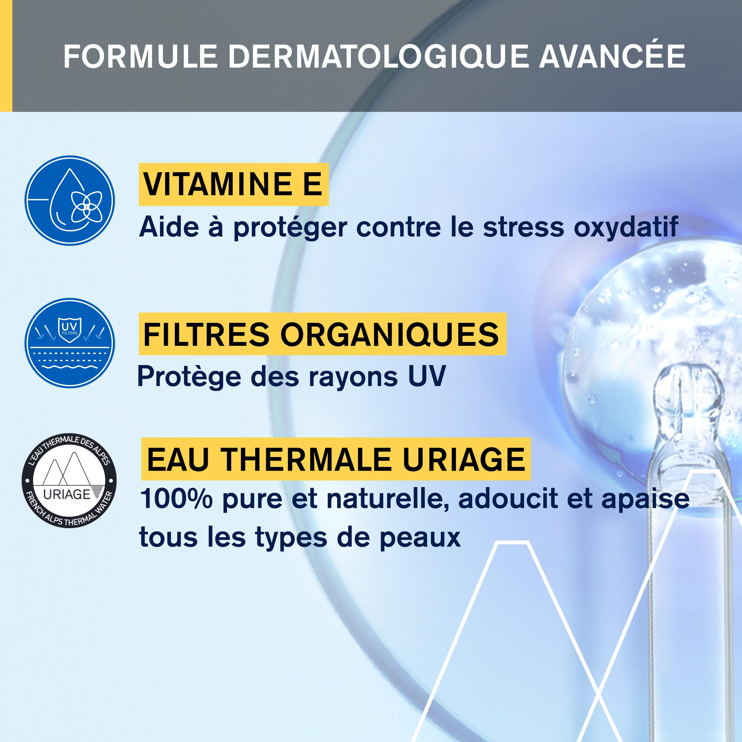 Uriage Bariesun Brume Solaire Sèche Hydratante SPF50+ - Haute Protection UVA/UVB & Lumière Bleue - Spray Corps Facile à Appliquer - Résistant à l'Eau - Effet Léger, Frais - Peaux Sensibles - 200ml