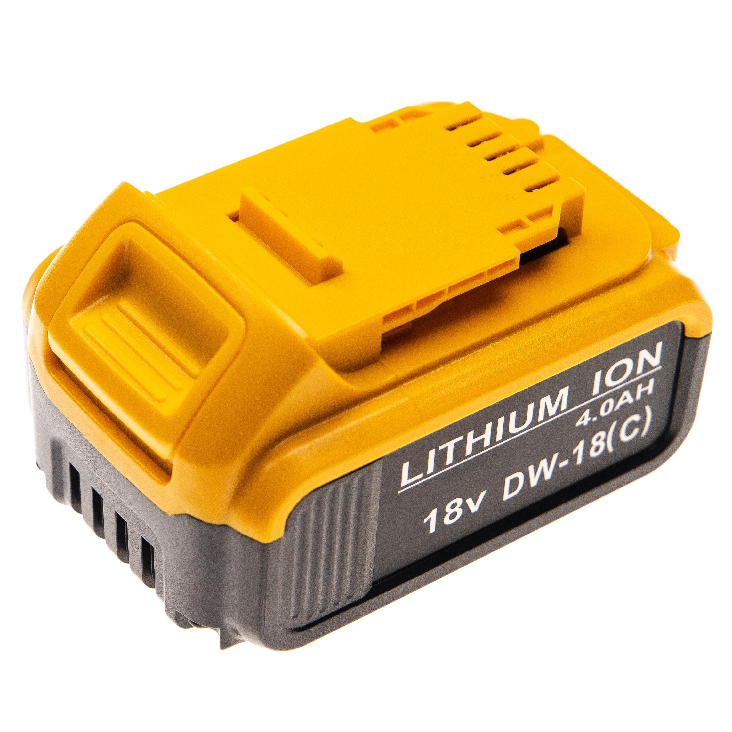 vhbw Batteria sostituisce Dewalt DCB182, DCB180, DCB181, DCB181-XJ, DCB183, DCB185, DCB200, DCB201 per attrezzi da lavoro (4000mAh Li-Ion 18V)