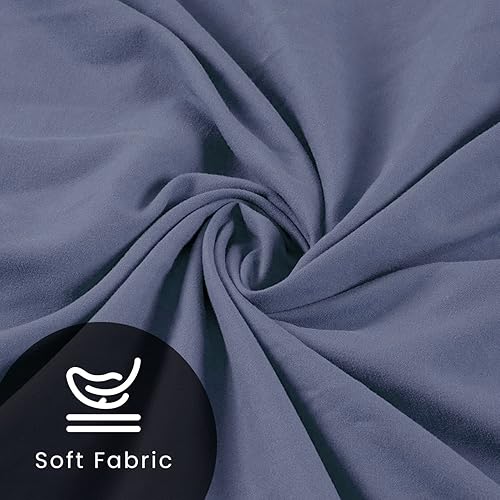 Miniatura 5 de MISR LINEN Juego de funda de edredón de 100% algodón egipcio tamaño individualindividual XL con 2 fundas de almohada (morado, sólido, individual,