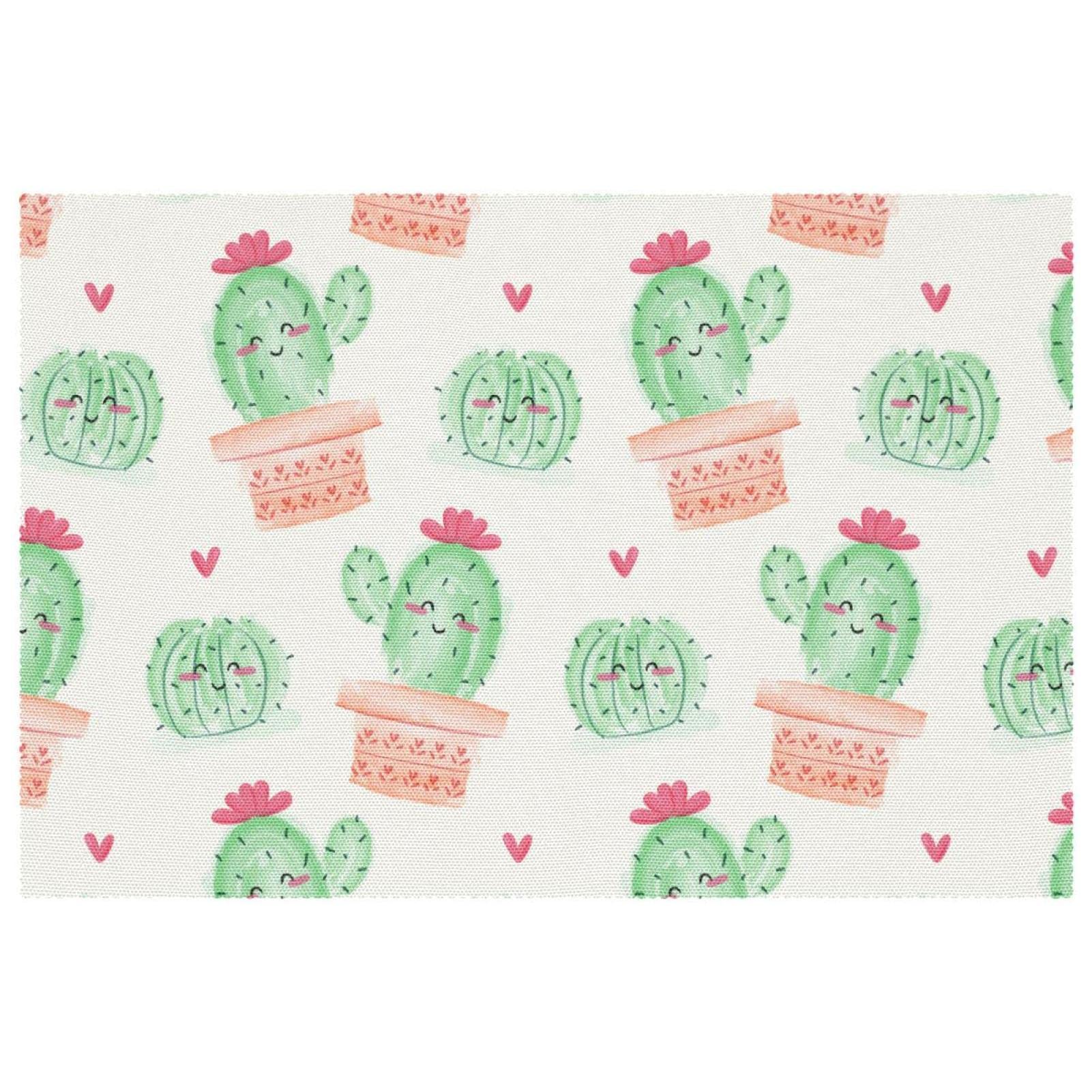 Sets de table lavables cactus aquarelle pour protéger les meubles