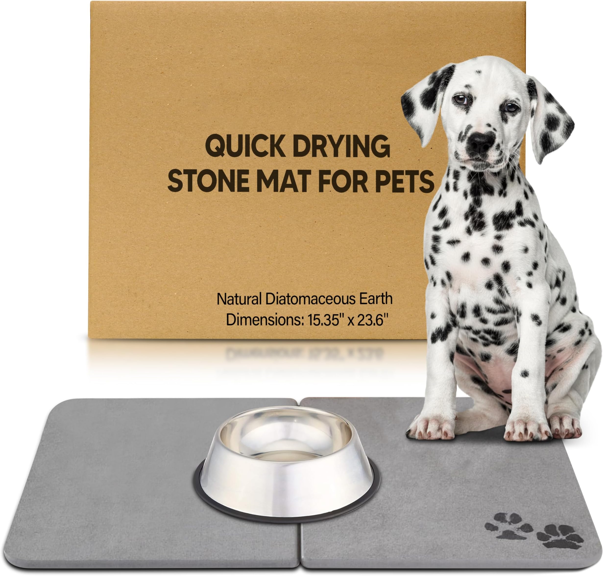 Stone Drying Mat for Dog Water Bowl Quick Drying Stone