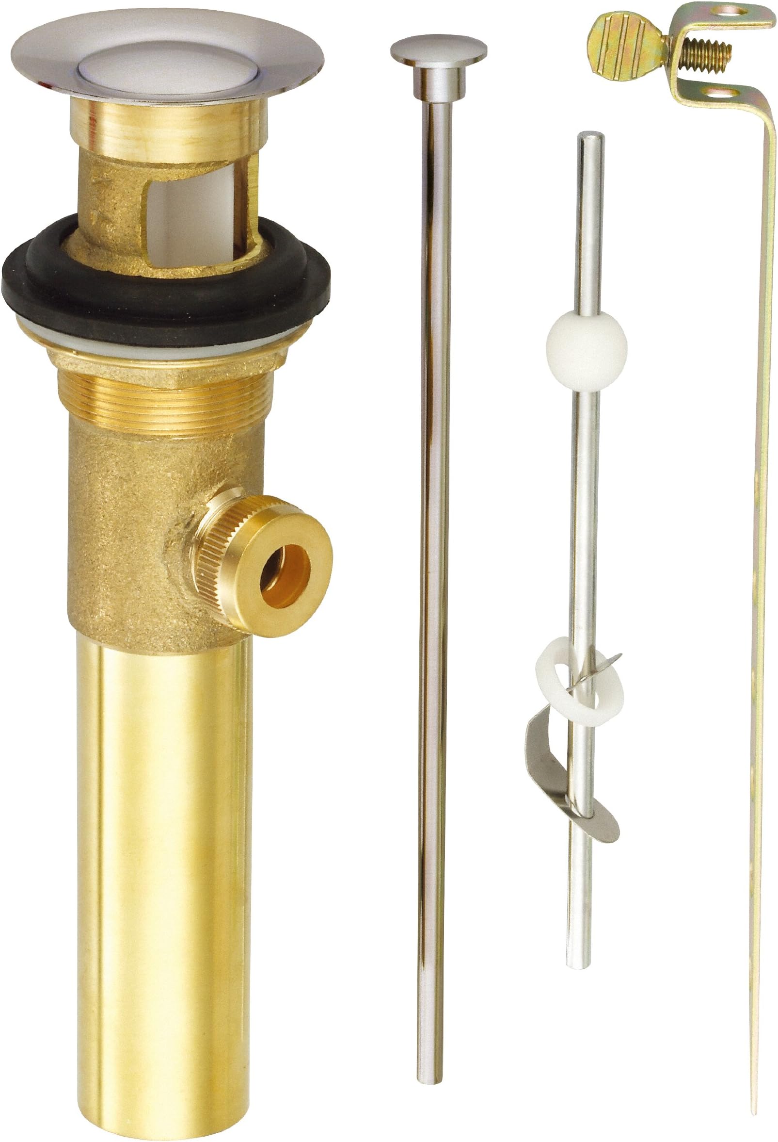 - Gerber Plumbing Metal Pop-Up Drain Assembly with Lift Rod