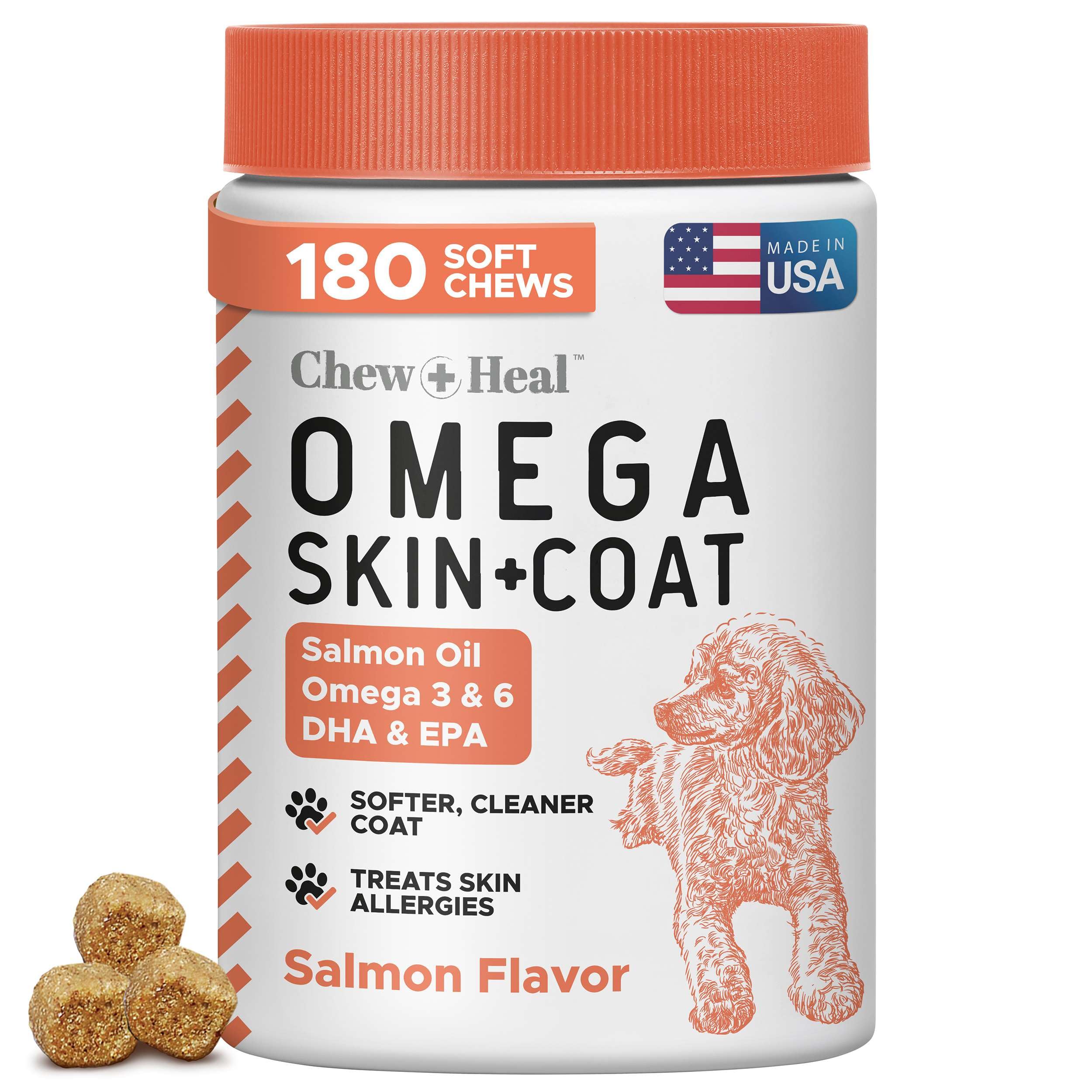 Omega 3 for Dogs, 180 Ct Dog Allergy Chews, Itch Relief, Fish Oil Treats — Amazon image 13