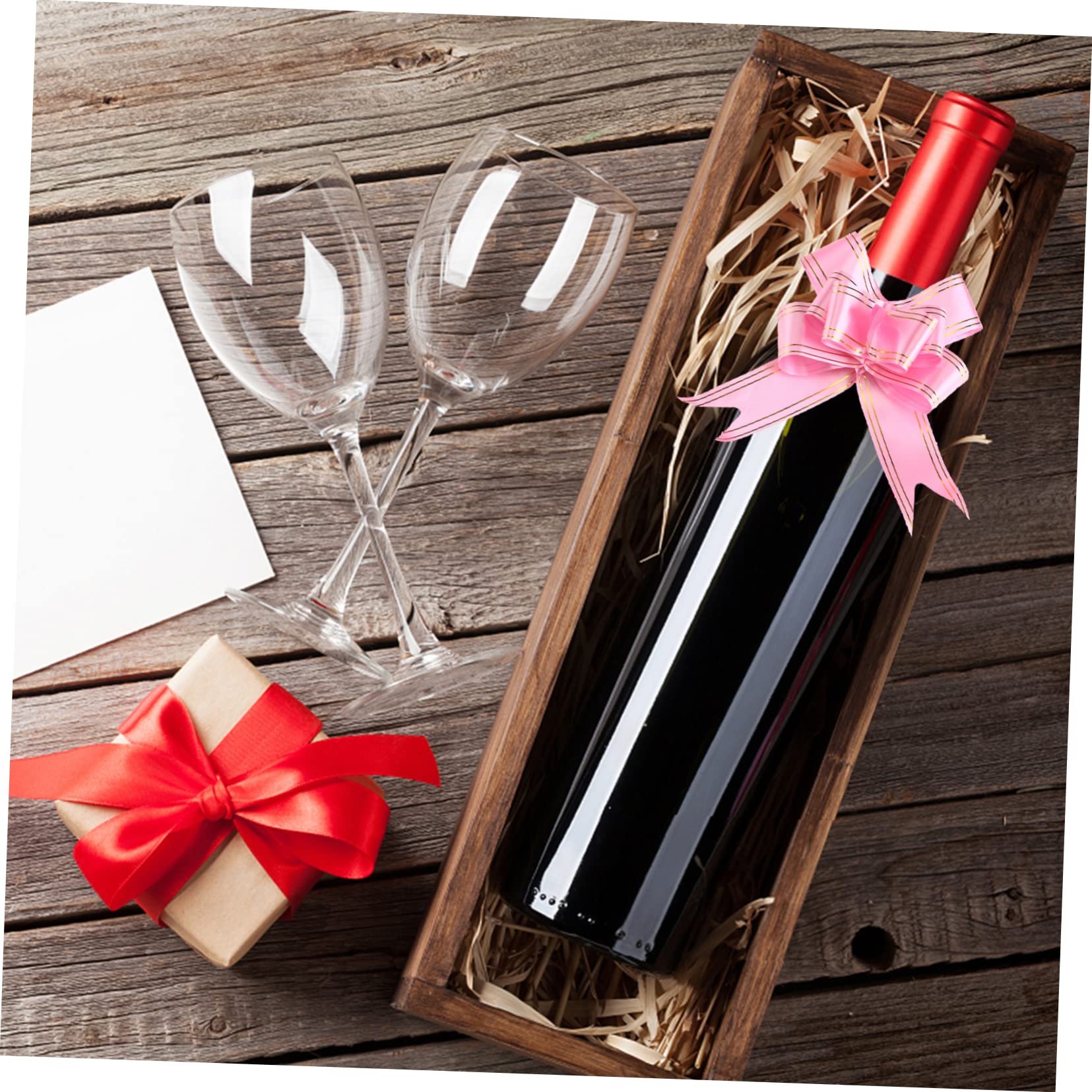 30pezzi Decorativi Bows Raso Con Dorato Eleganti Fiocchi Per Decorazione Auto Matrimoniale Vari Facili Da Usare Perfetti Per Feste e Pacchetti