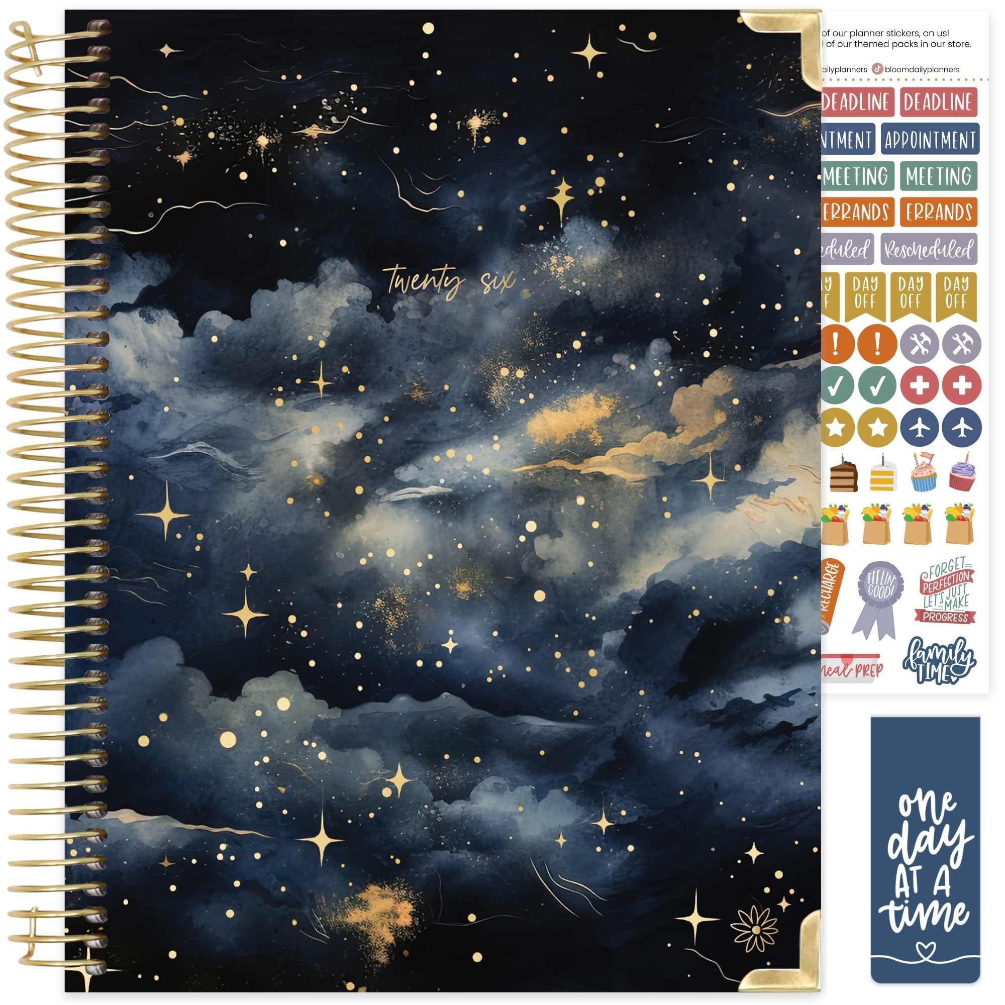 bloom daily planners HARDCOVER 2026 Planner (January to December) - 8.5” x 11” Weekly & Monthly Dated Agenda Organizer Book with Stickers & Tabs -