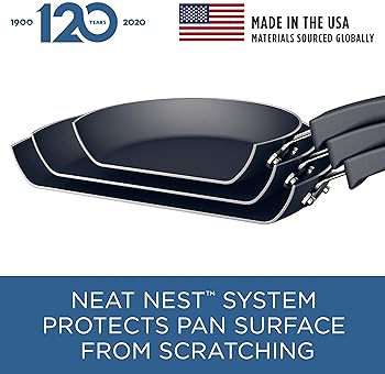 Farberware Neat Nest Nonstick Frying Pan / Fry Pan / Skillet - 8 Inch, Black