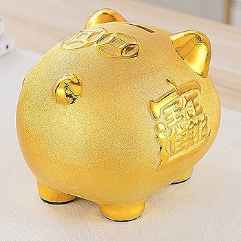 【超レア】King  ビンテージ 貯金箱 アドバタイジング Amazon.co.jp: (pont du monde) 豚の貯金箱 貯金箱 豚 金