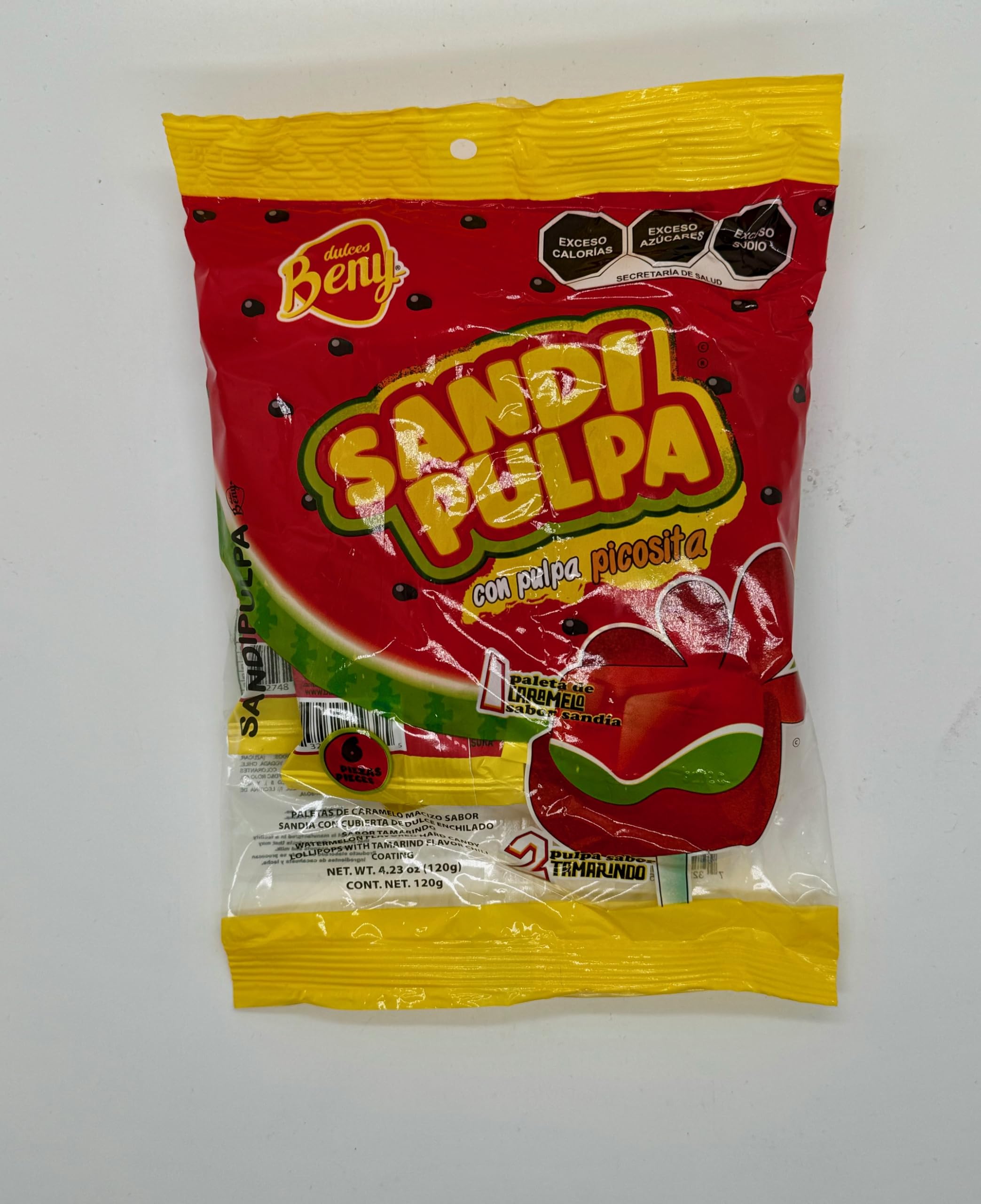 Amazon.com : B E N Y SANDI PULPA LOLLIPOPS WATERMELON AND CHAMOY 