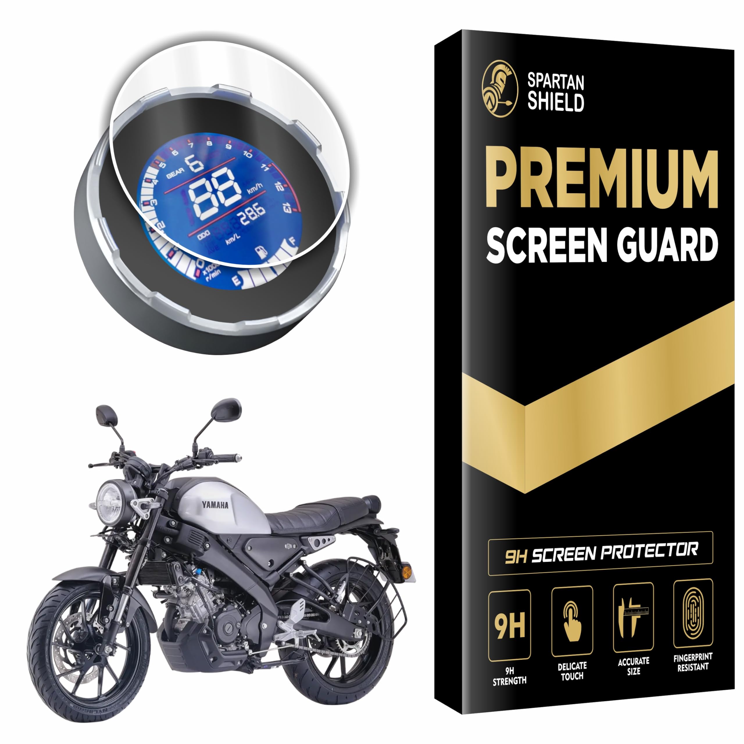 Digital Meter Screen Guard For YAMAHA XSR 155 || Bike Speedometer TFT Display Protector || Scratch Resistant | Water Repellant | HD Clear Vision | 9H Hardness | Xsr155 Instrument Cluster Cover Accessories 2025+ [Not Tempered Glass]