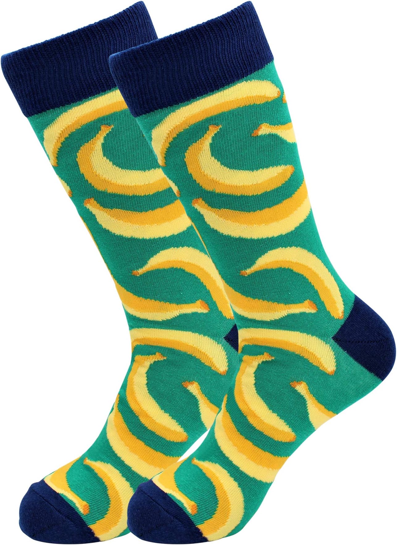 Real SicFun Socks for Men and Women - Cozy Cotton Dress Socks with Colorful Designs - Cool, Casual, Food Patterned