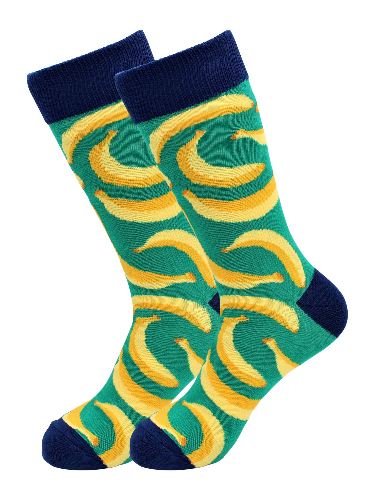Real SicFun Socks for Men and Women - Cozy Cotton Dress Socks with Colorful Designs - Cool, Casual, Food Patterned