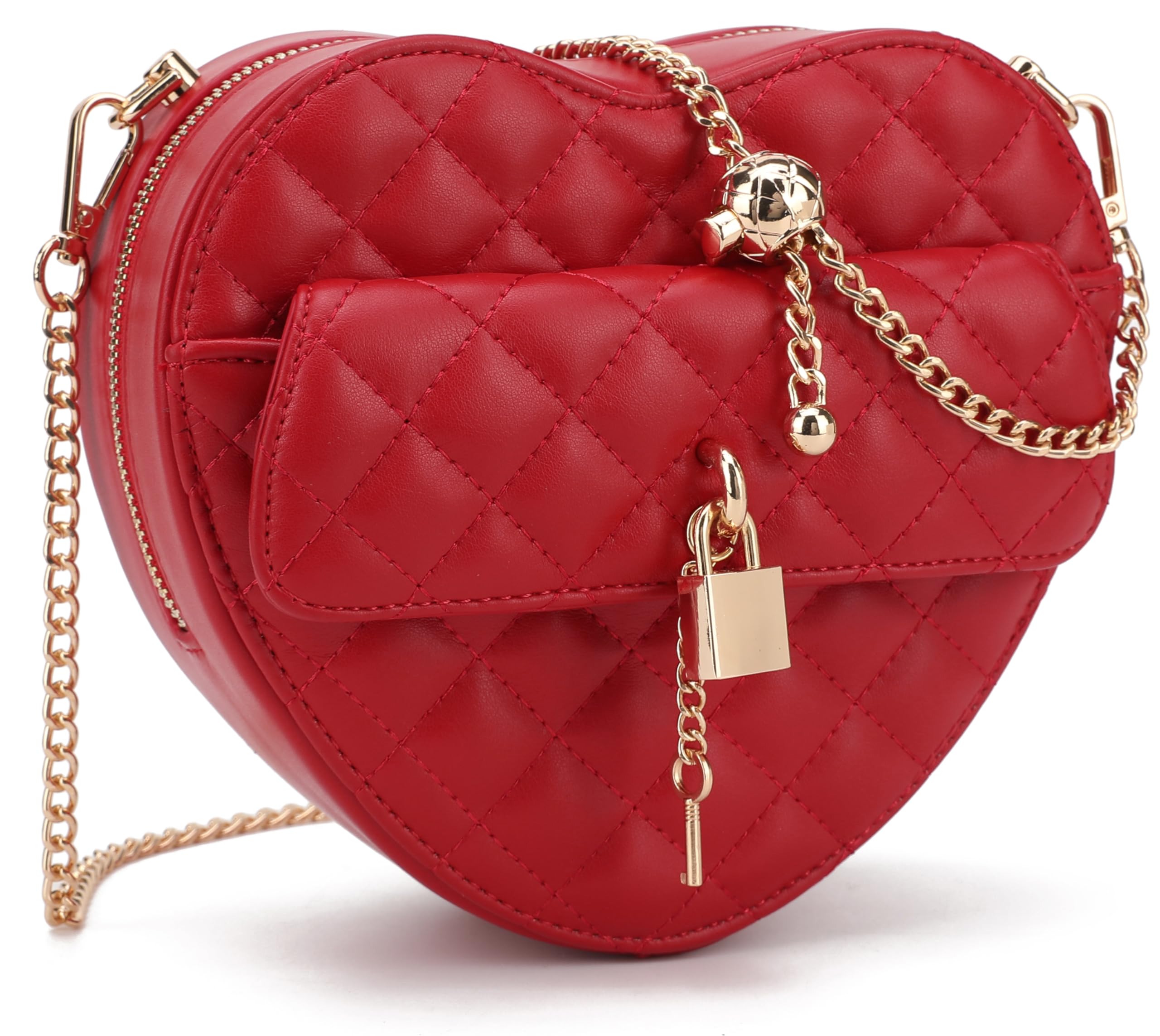 lola mae Heart Shape Satchel Crossbody Purse for women Zip Around Shoulder Bag