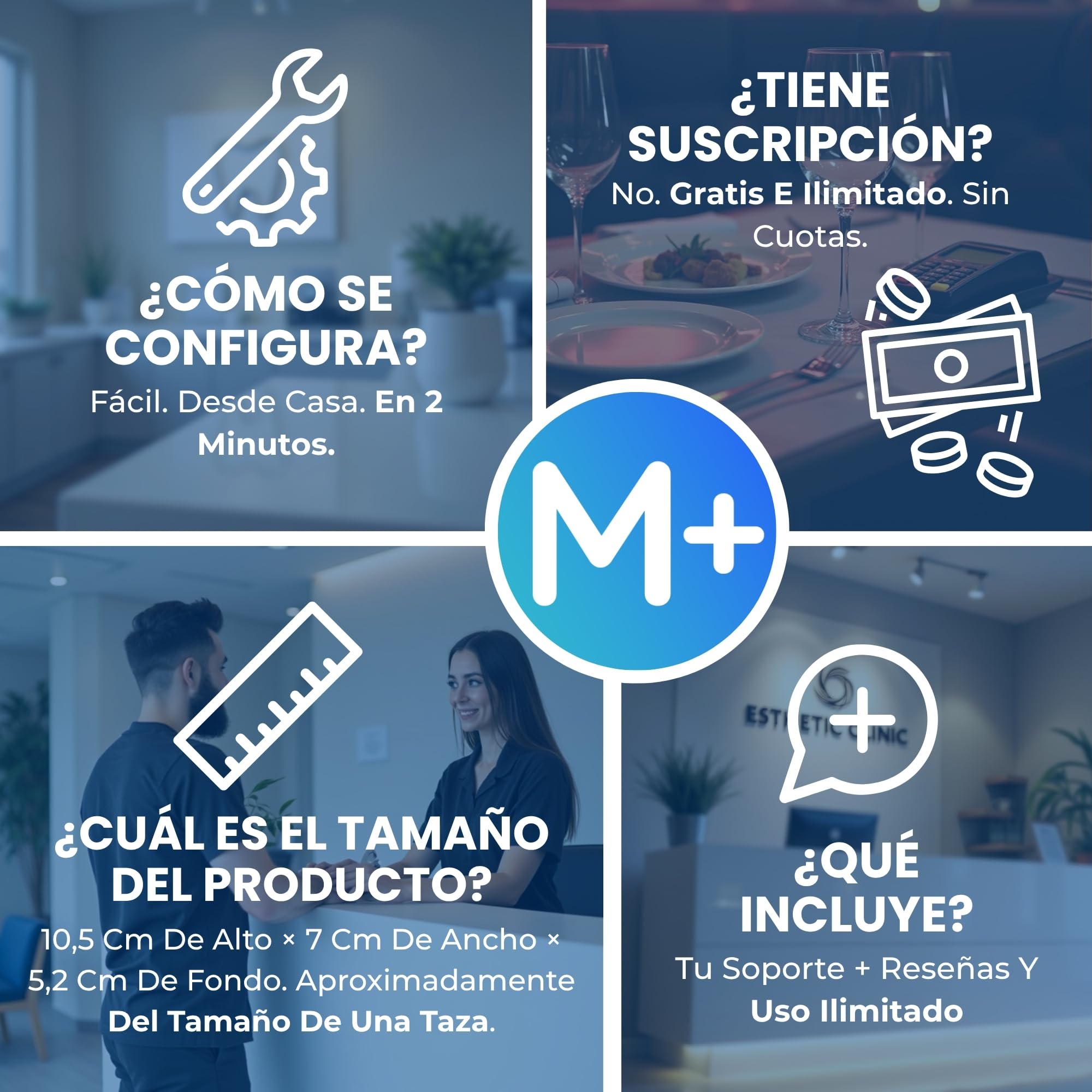 MESSAGENES - Soporte de Mostrador con NFC y QR | Soporte para Redes Sociales | Enlace Editable para RRSS | 1 Unidad | QR Dinámico Editable | Analíticas de Escaneo | Sirve para iPhone y Android