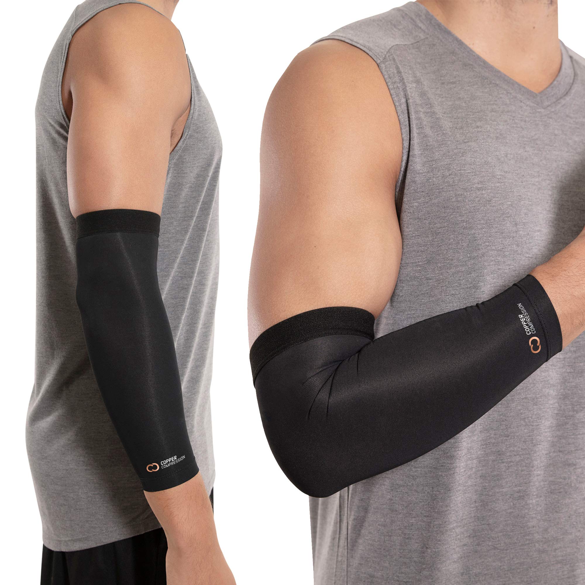 (Medium) Copper Compression Recovery Elbow Sleeve Highest Copper