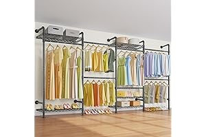 Industrial Pipe Wall Mounted Closet System