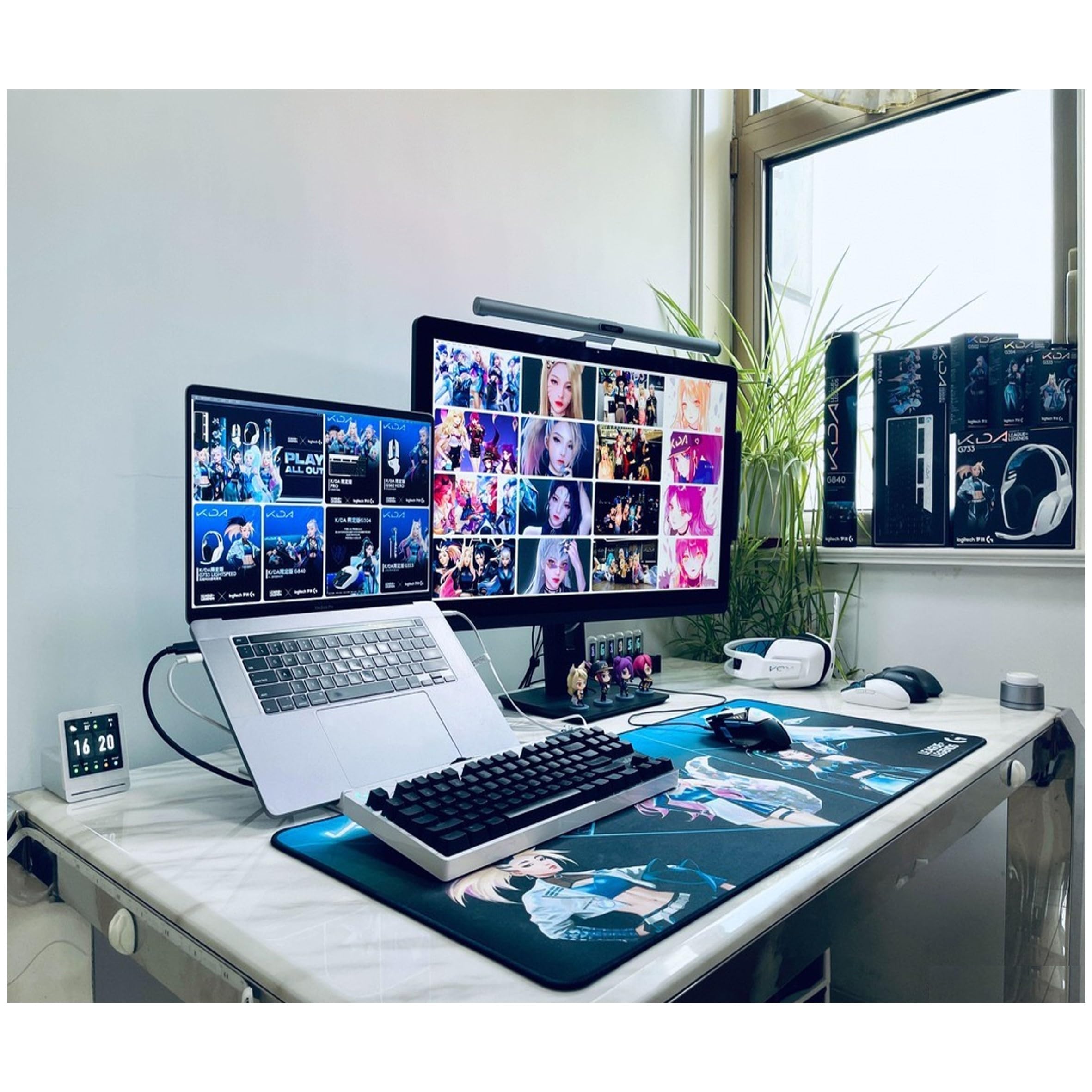 Amazon | Logitech G840 LoL K/DA ゲーミングマウスパッド 超大型 XL