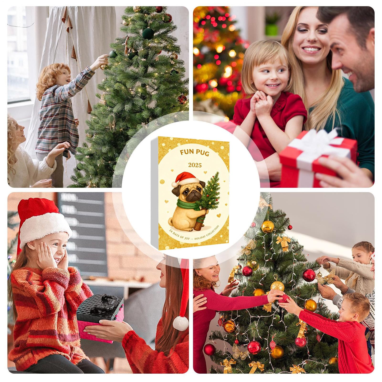 Calendario De Adviento Para Navidad Colgante Plano De Perro 2D Recuerdo | Calendario De Cuenta Atrás De 24 Días Para Niños Hija Sobrina Familia Amigos Estudiantes Estuche Para Lápices Y Mochila