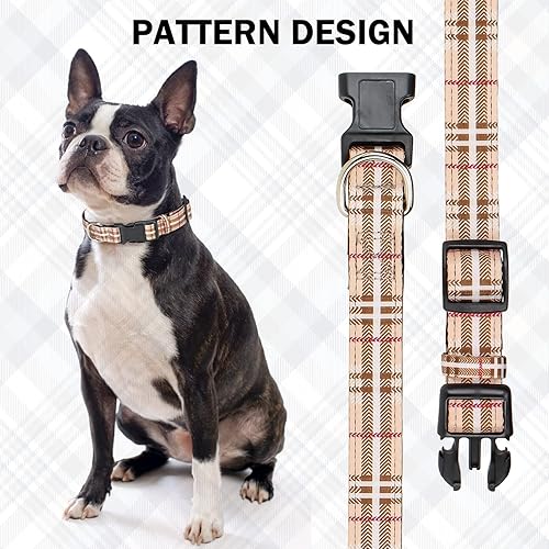 Miniatura 3 de DILLYBUD Collar para perros pequeños, medianos y grandes, collar de nailon acolchado de neopreno suave para mascotas con hebilla de liberación