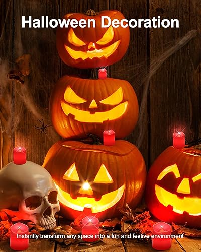 Miniatura 19 de SHYMERY Velas votivas sin llama, duran 2 veces más, velas de té LED que funcionan con pilas con luz blanca cálida parpadeante, pequeña vela de té