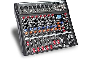 Professional Audio Mixer 8-Channel Digital Mixer with USB Interface