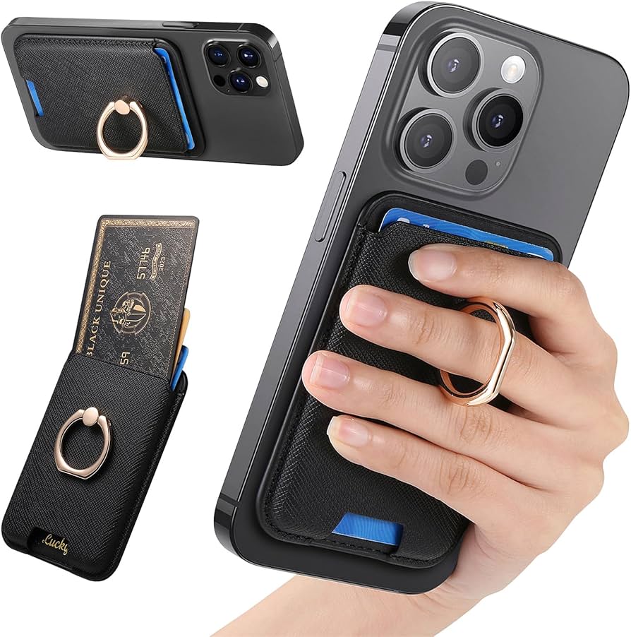 No.64 スクエア型リングケース＆カラフル♡スマホスタンド