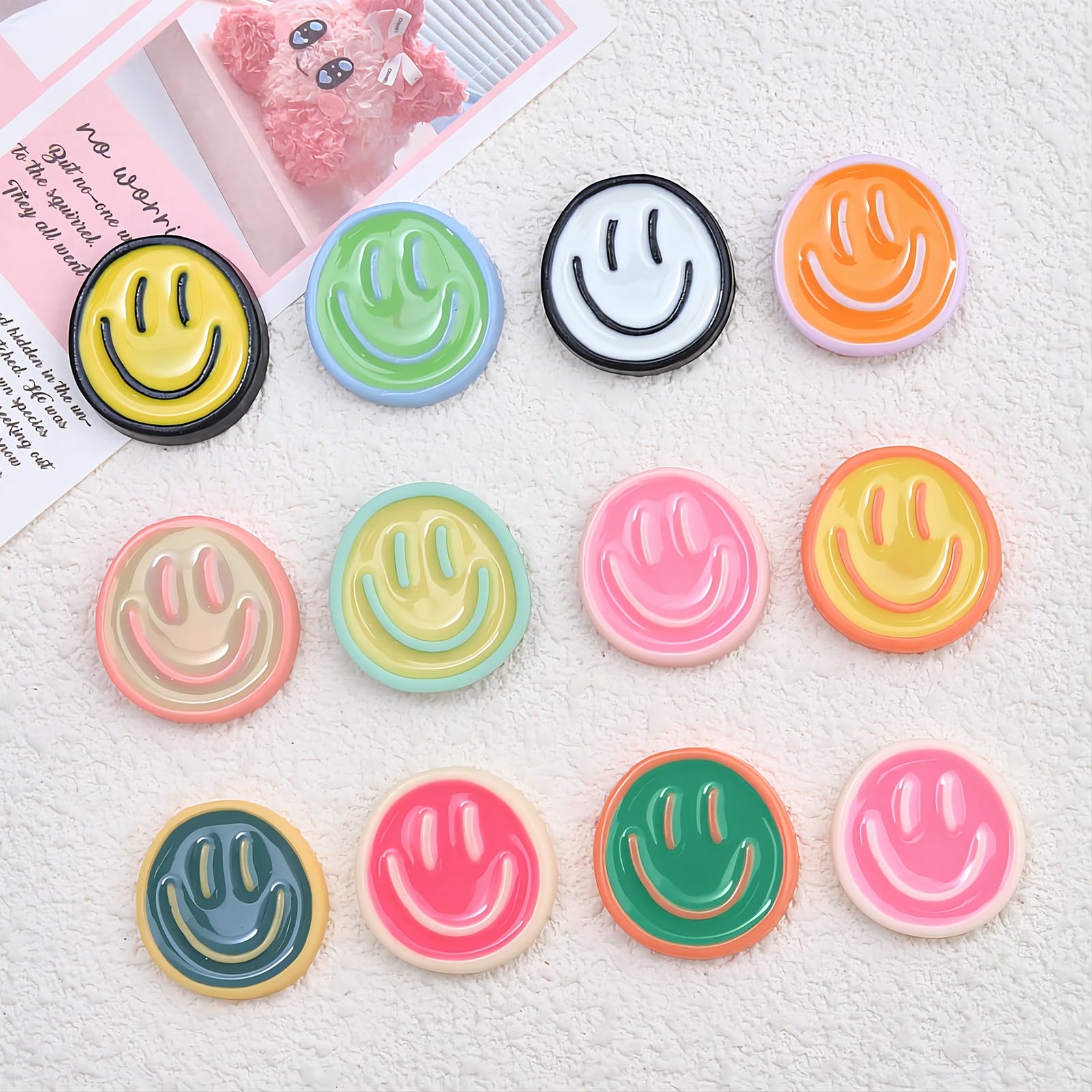 12 Stück Smiley Magnete - Bunte Kühlschrankmagnete Für Whiteboard & Pinnwand