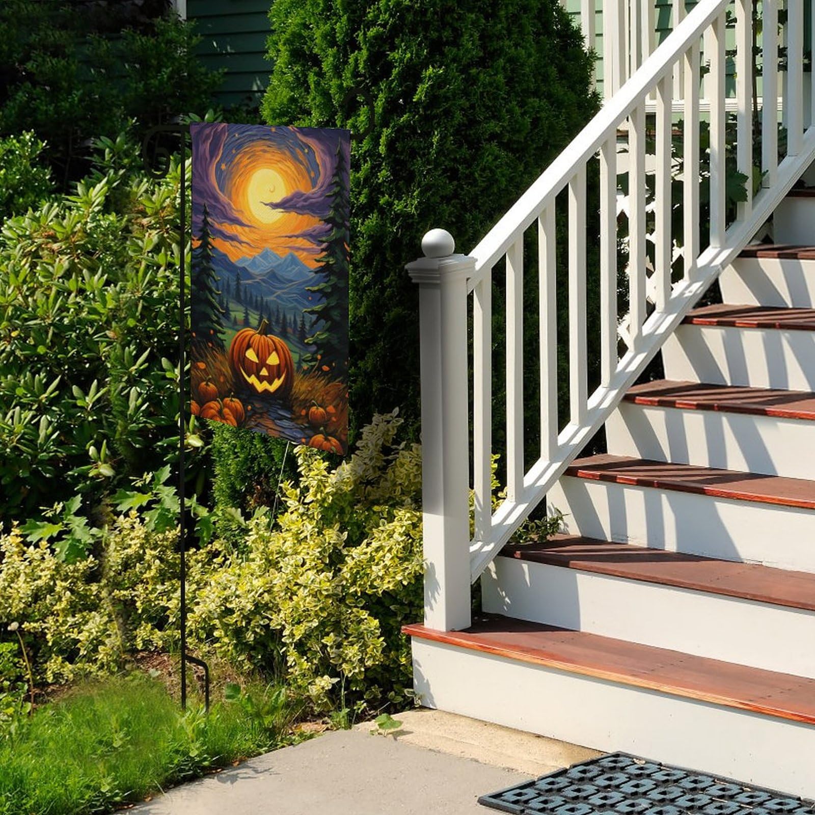 BESPORTBLE Halloween Kürbis Gartenflagge Doppelsei Produktbild-Vorschau 8