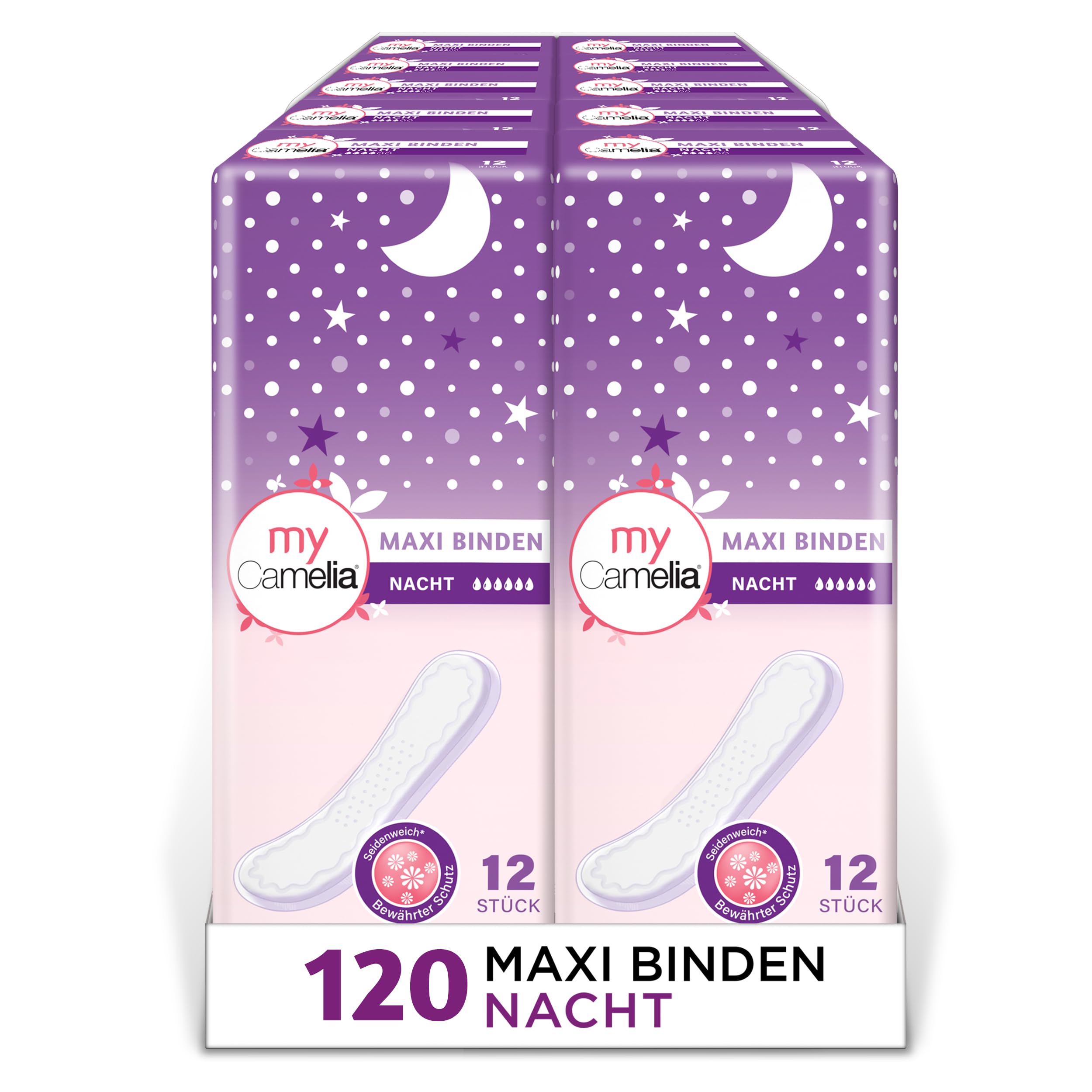 Camelia Maxi Binden Nacht 12x10 (120 Stück)