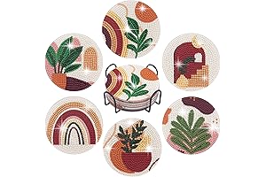 Temlum Small Diamond Painting Coasters Kit for Adults