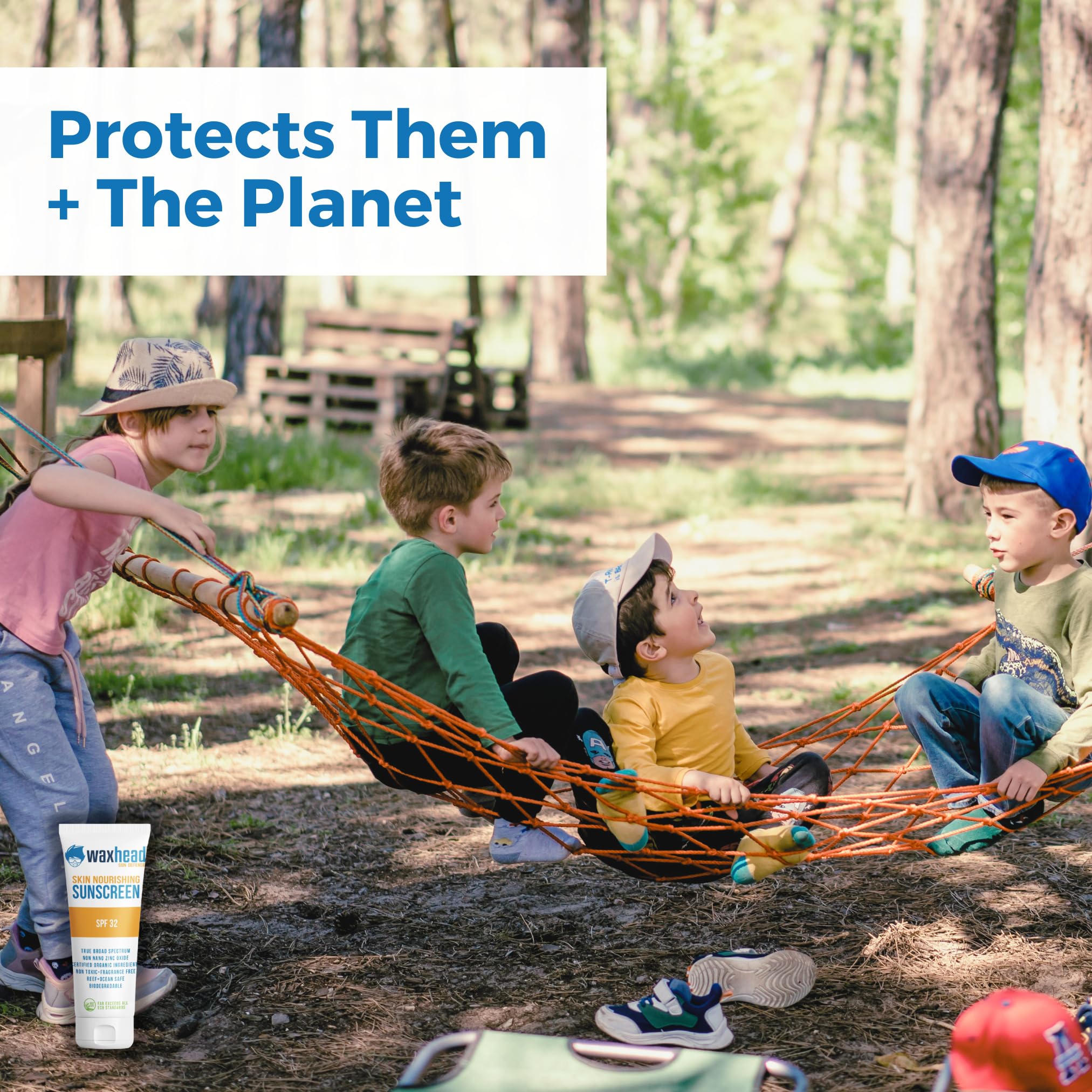 Waxhead - Protector solar para niños SPF 32, protector solar mineral de óxido de zinc para cara y cuerpo, seguro para bebés y niños pequeños, recomendado por pediatras, seguro para arrecifes, no graso 6