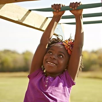 Swing-N-Slide PB 8272 Cedar Brook Wooden Swing Set Play Set with Two Swings, Slide, Monkey Bars, Picnic Table & Glider, Green