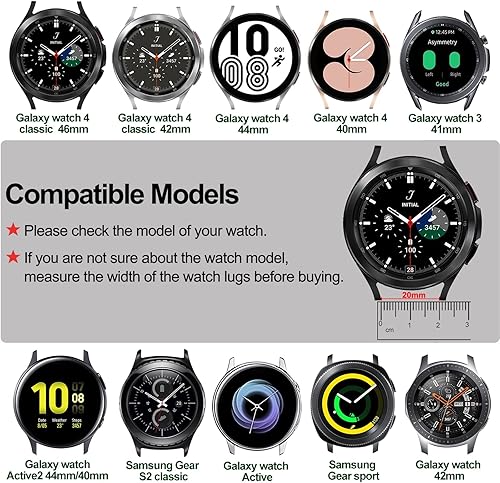 Miniatura 2 de ZPJPPLX Correas de reloj de 0.787 in para Galaxy Watch 5 y 5 Pro, correas de metal de acero inoxidable para Samsung Galaxy Watch 4 y Watch 4