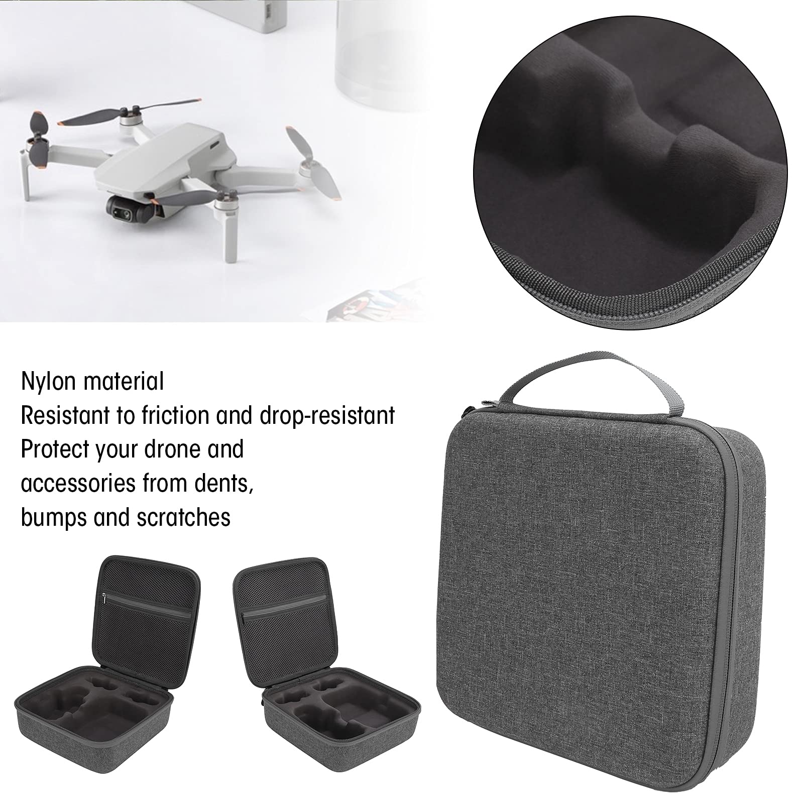 Torba Gind Drone, wytrzymała torba do przechowywania dronów, materiał nylonowy, wygodna podszewka, akcesoria do dronów Mini 2