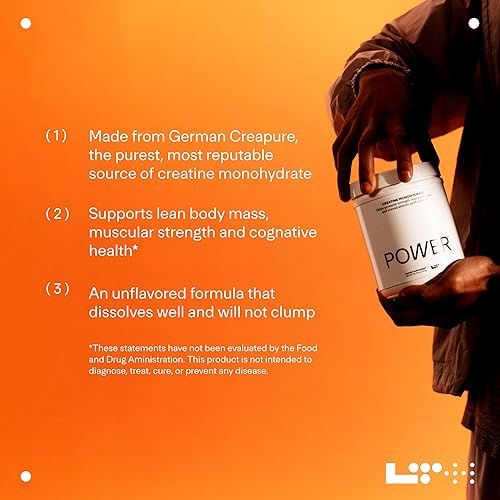 Miniatura 4 de LTH Power Monohidrato de creatina, con la confianza de Life Time Fitness Members - Suplemento de creatina Creapure para apoyo muscular, energía y