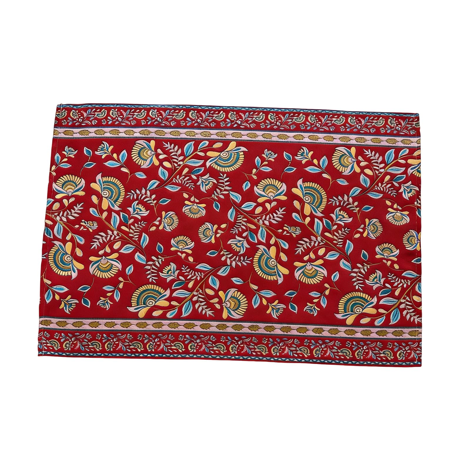 Jazuaiao Florals Placemat European Retro Styles Easy Cleaning Polyester Materials for Home Use Dining Placemat