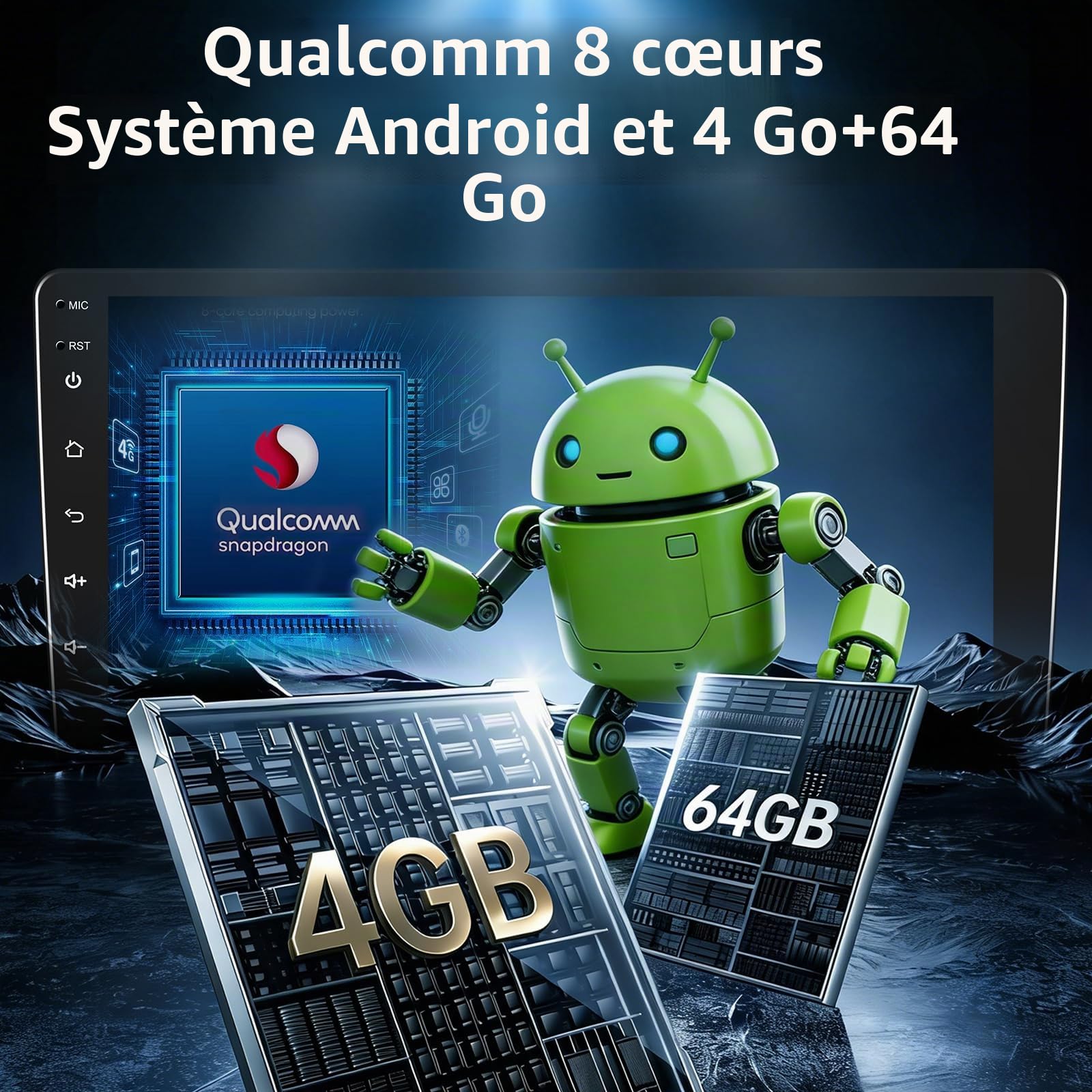 Qualcomm 8 cœurs 4+64 Go Autoradio Android pour BMW X1 E84 2009–2015, Écran Tactile 10,1 Pouces, CarPlay & Android Auto sans Fil, Navigation GPS, Bluetooth 5.0, DSP, Caméra de Recul