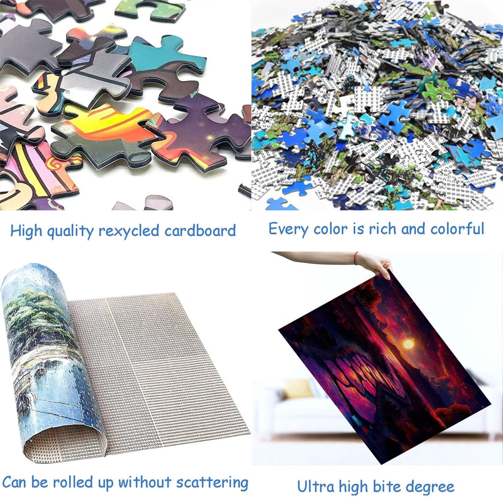 Puzzle 5000 elementów Księżyc Jezioro dla dorosłych 156 x 105 cm Unikalne Rzemiosło Klasyczne 3D Drewniana układanka do rodzinnych gier aktywności, układanka do samodzielnego wykonania nawet do