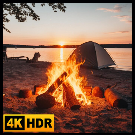 Strand-Feuer Videos & Klänge.