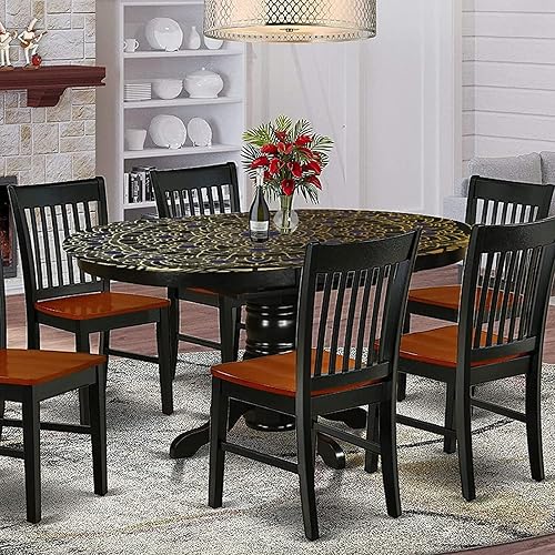 Miniatura 2 de XISUNYA Mantel ovalado ajustable de poliéster elástico con mandala dorada, mantel redondo vintage con estampado de loto, se adapta a mesas ovaladas