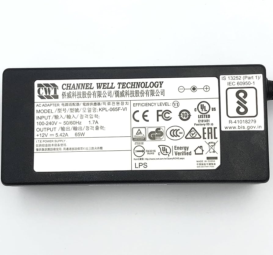 Amazon.com: Genuine CWT KPL-065F-VI AC Adapter 12V 5.42A Power