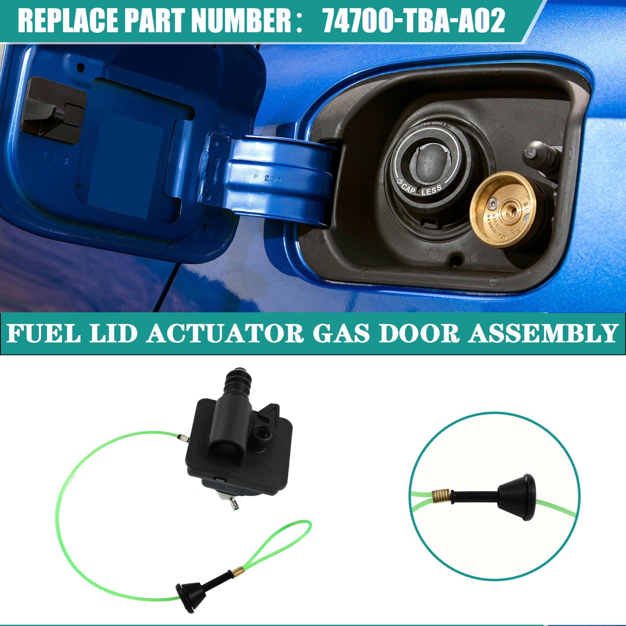 Genuine Fuel Lid Actuator Gas Door Assembly For 16-21 Honda Civic 74700-TBA-A02 - View #8