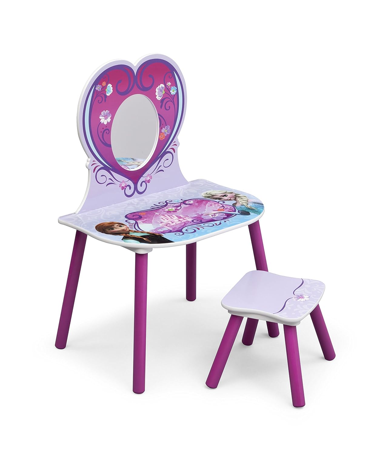 frozen vanity with stool