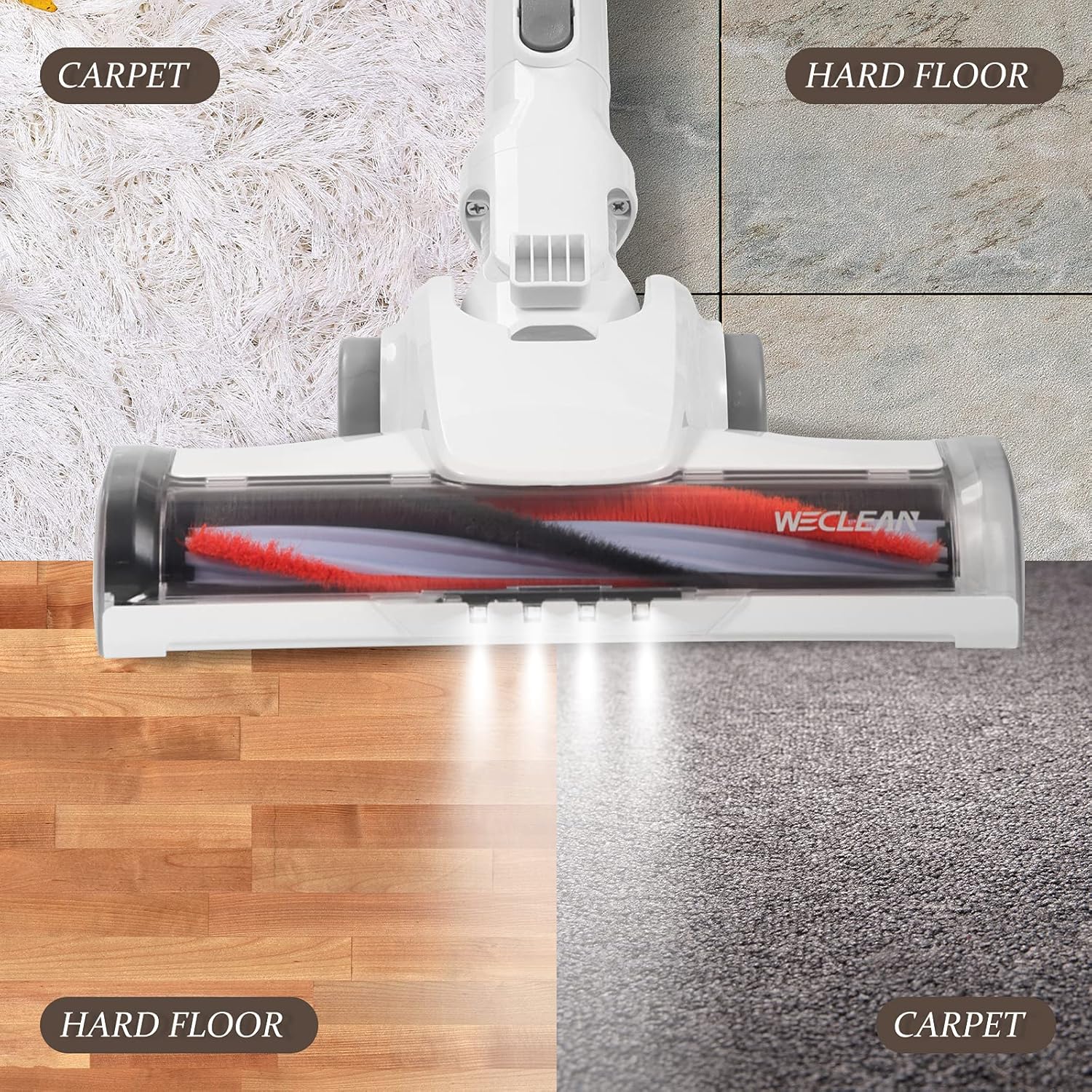 WECLEAN vacuum cleaning carpet and hard floor