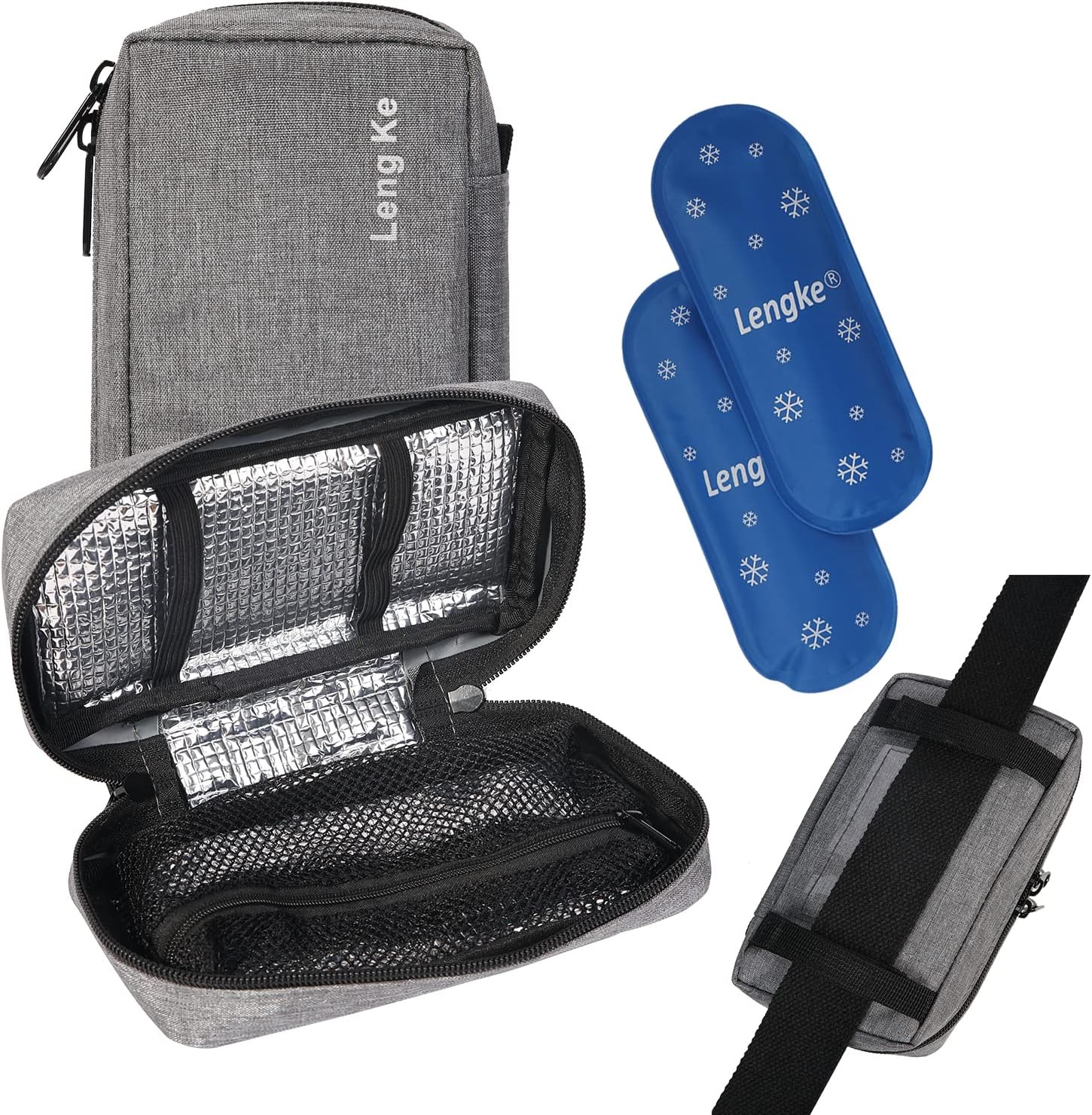 BOMKEE Portable Insulin Cooler Travel Case, Diabetes Medicine Cool Bag