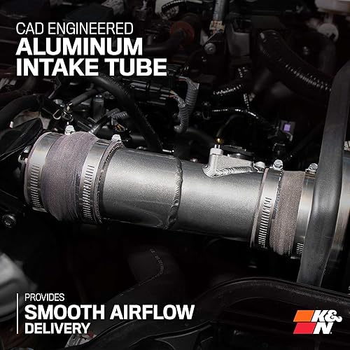 Miniatura 5 de K&N Sistema de admisión de aire frío Filtro de aire de alto flujo, aumenta el rendimiento y la aceleración Compatible con AcuraHonda 2023-2025